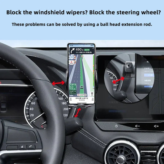 17mm Ball Joint Extension Rod – For Car Air Vent Phone Stand & GPS Mount Accessories